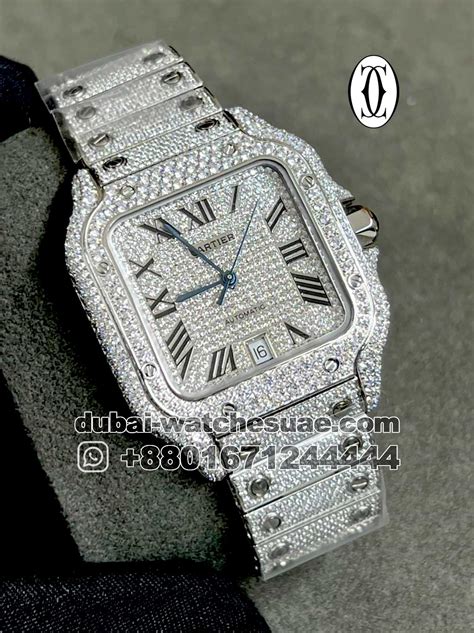 fake iced out cartier